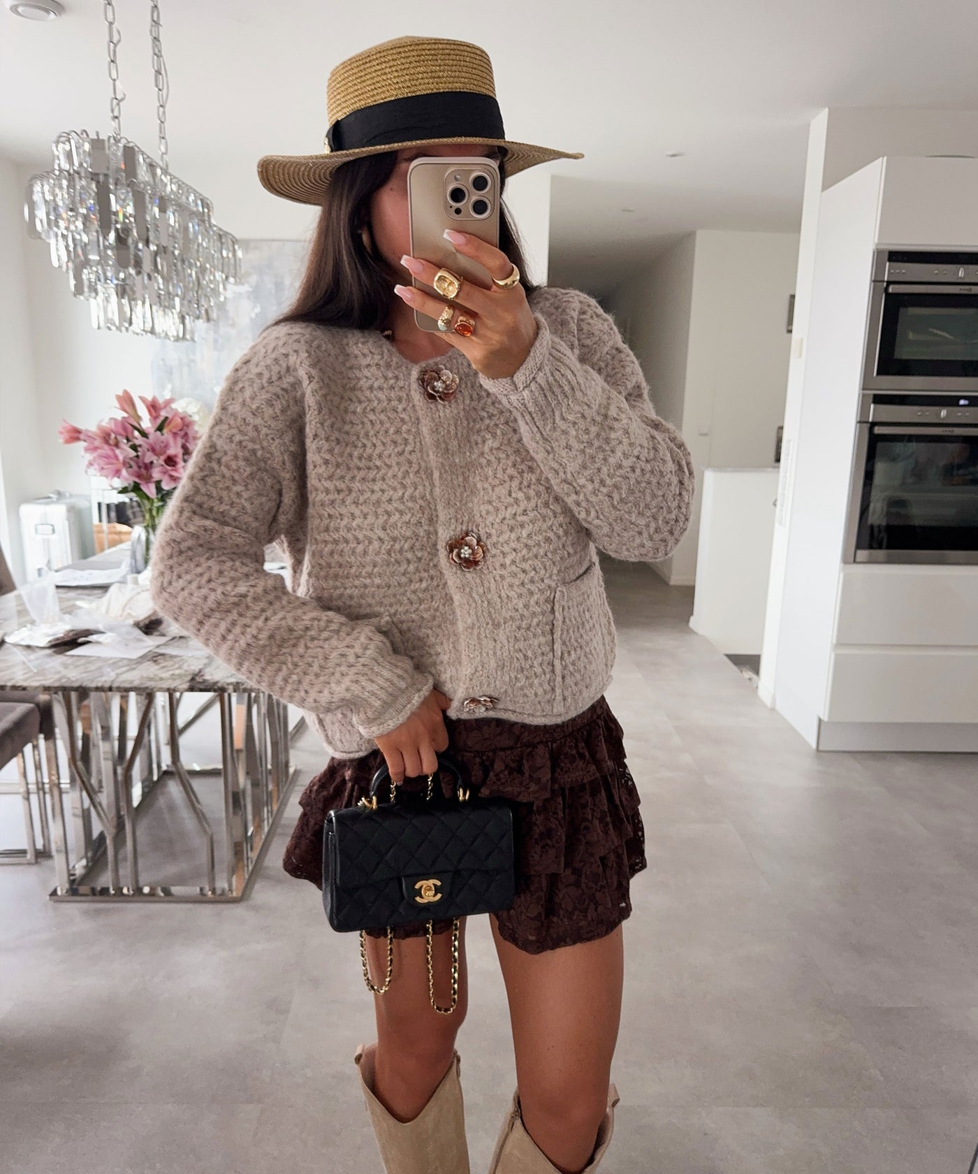 Strickjacke Juljeta Taupe Ladypolitan ♡