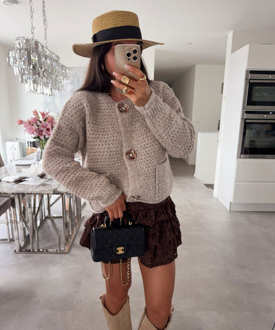 Strickjacke Juljeta Taupe Ladypolitan ♡