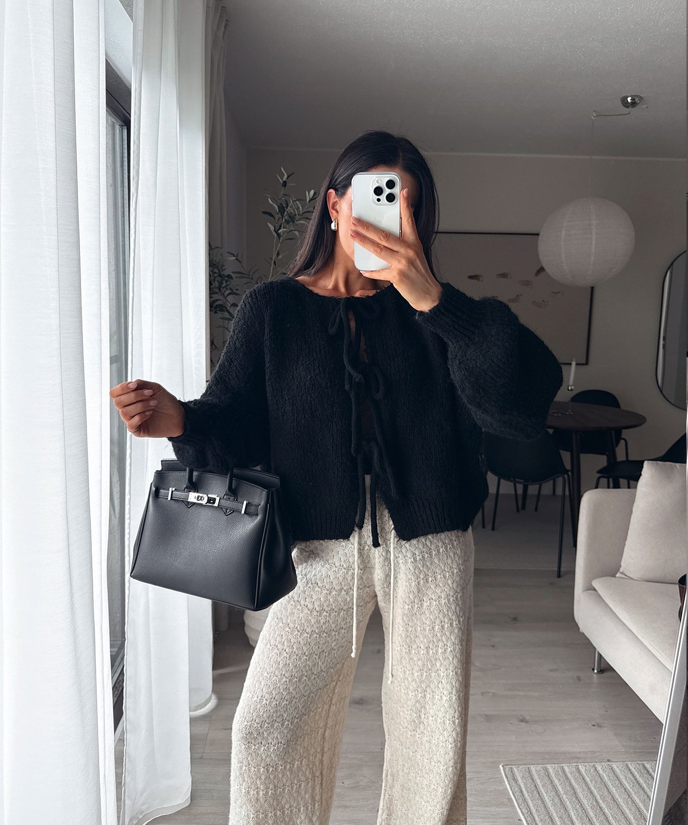 Cardigan Schleife Fia Schwarz Ladypolitan ♡