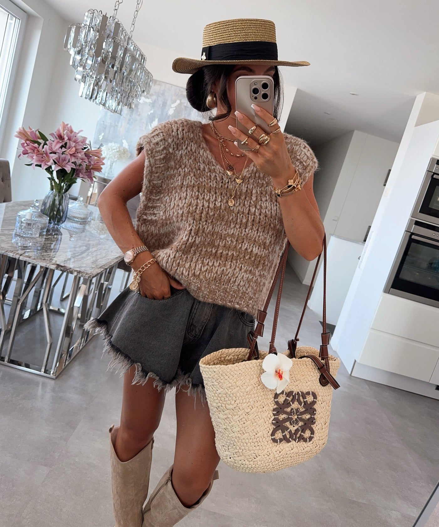 Strickshirt Clea Taupe Ladypolitan ♡