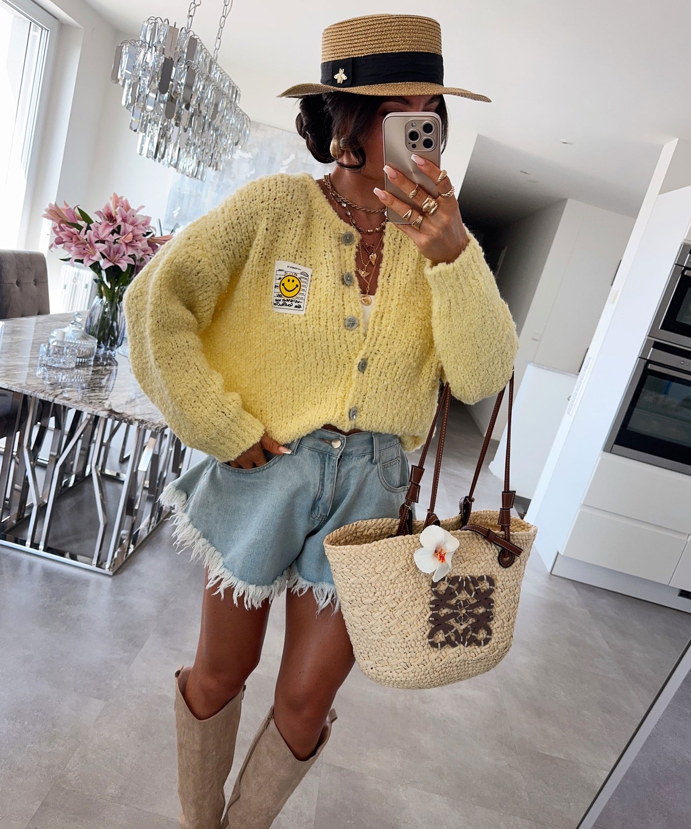 Boucle Cardigan Lalya Gelb Ladypolitan ♡