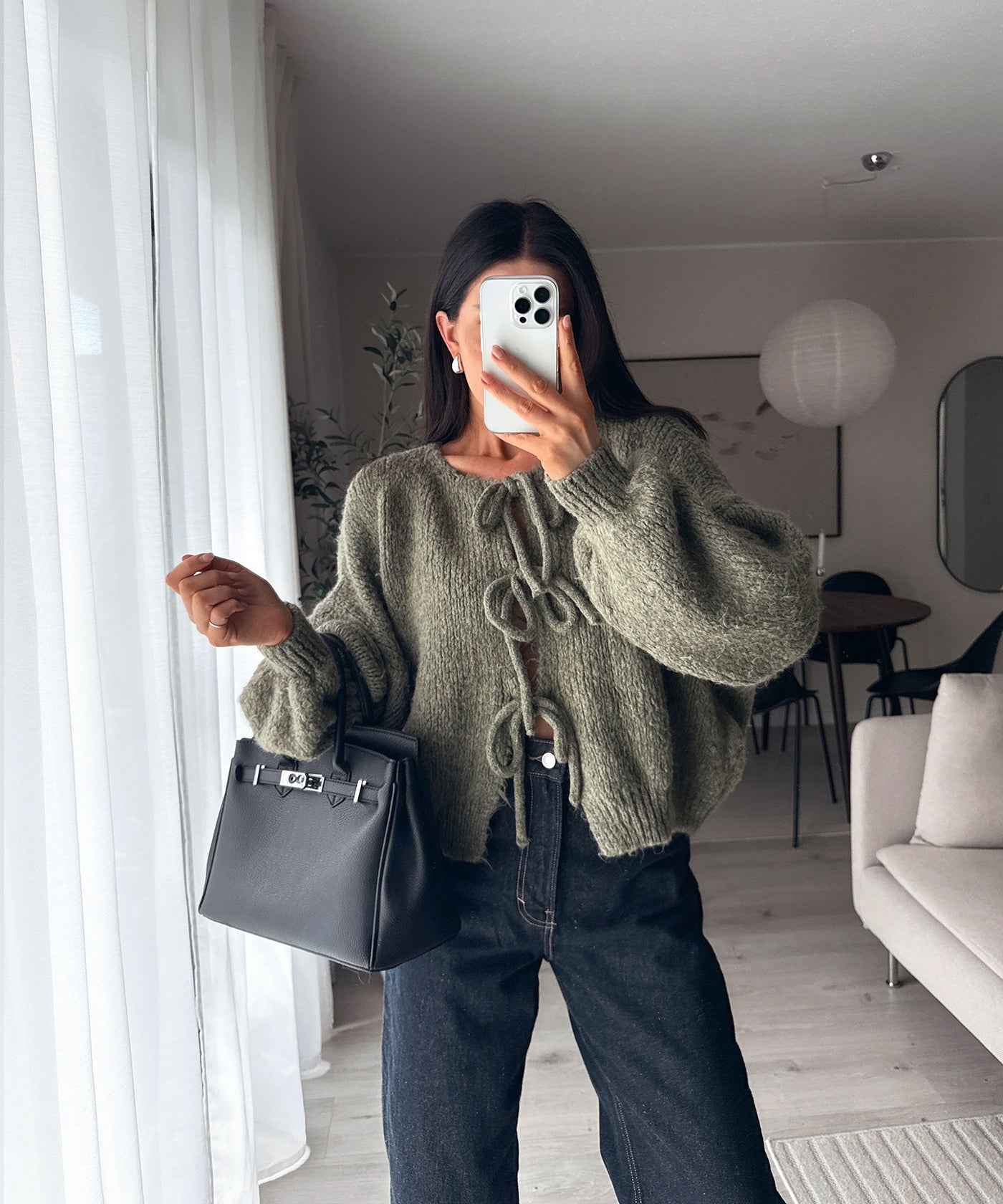 Cardigan Schleife Fia Khaki Ladypolitan ♡