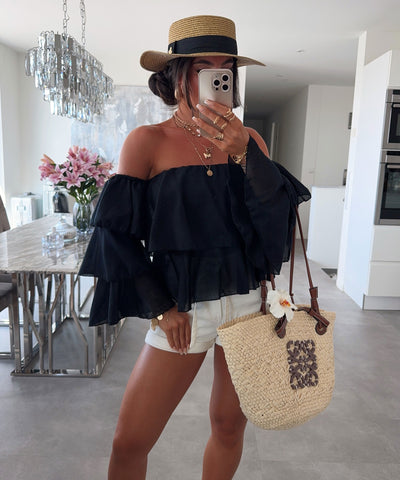 Bluse Off Shoulder Schwarz Ladypolitan - Fashion Onlineshop für Damen