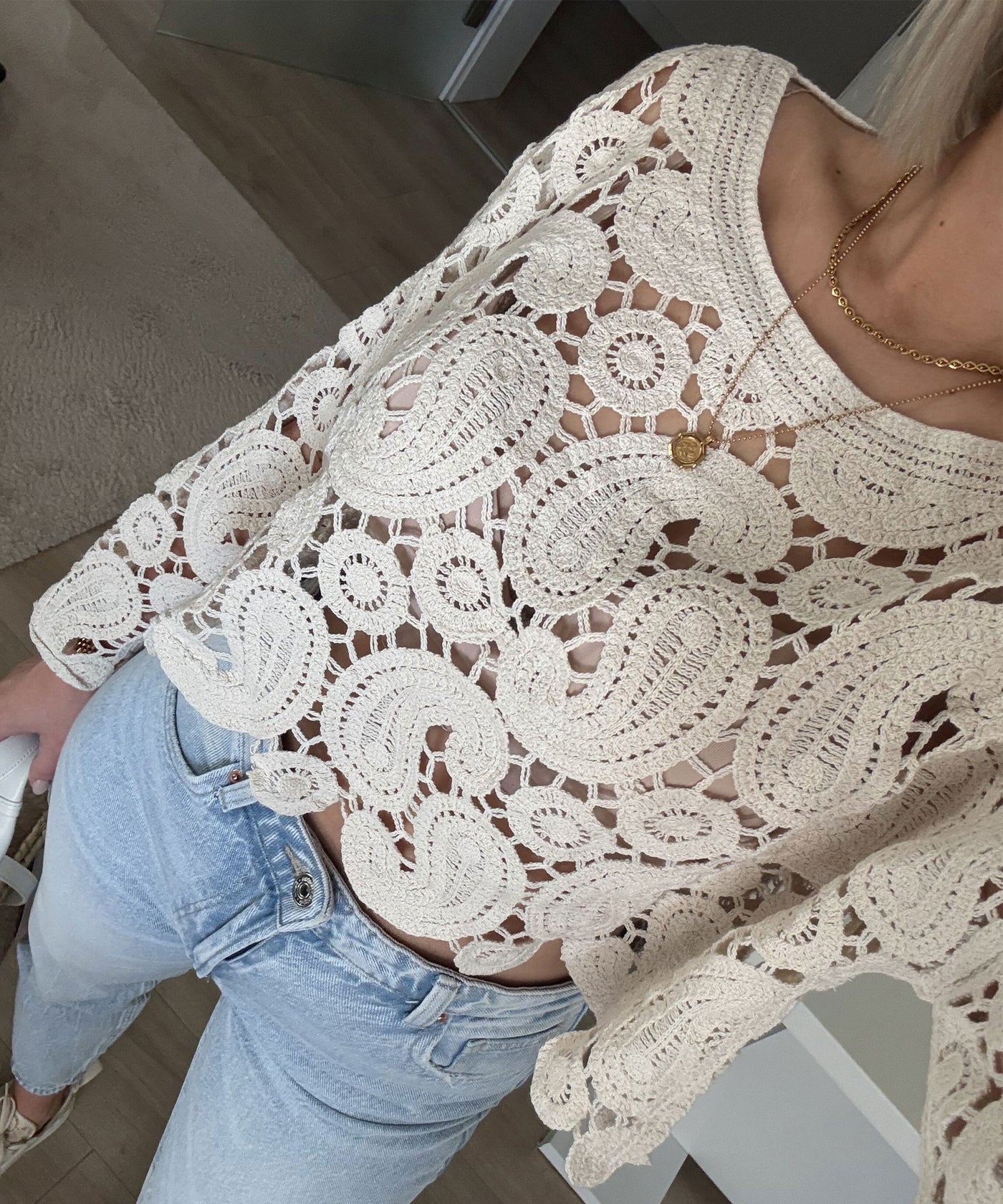 Häckeloberteil Tria Beige Ladypolitan ♡