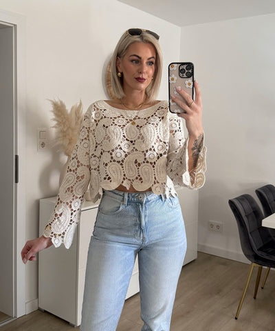 Häckeloberteil Tria Beige Ladypolitan ♡