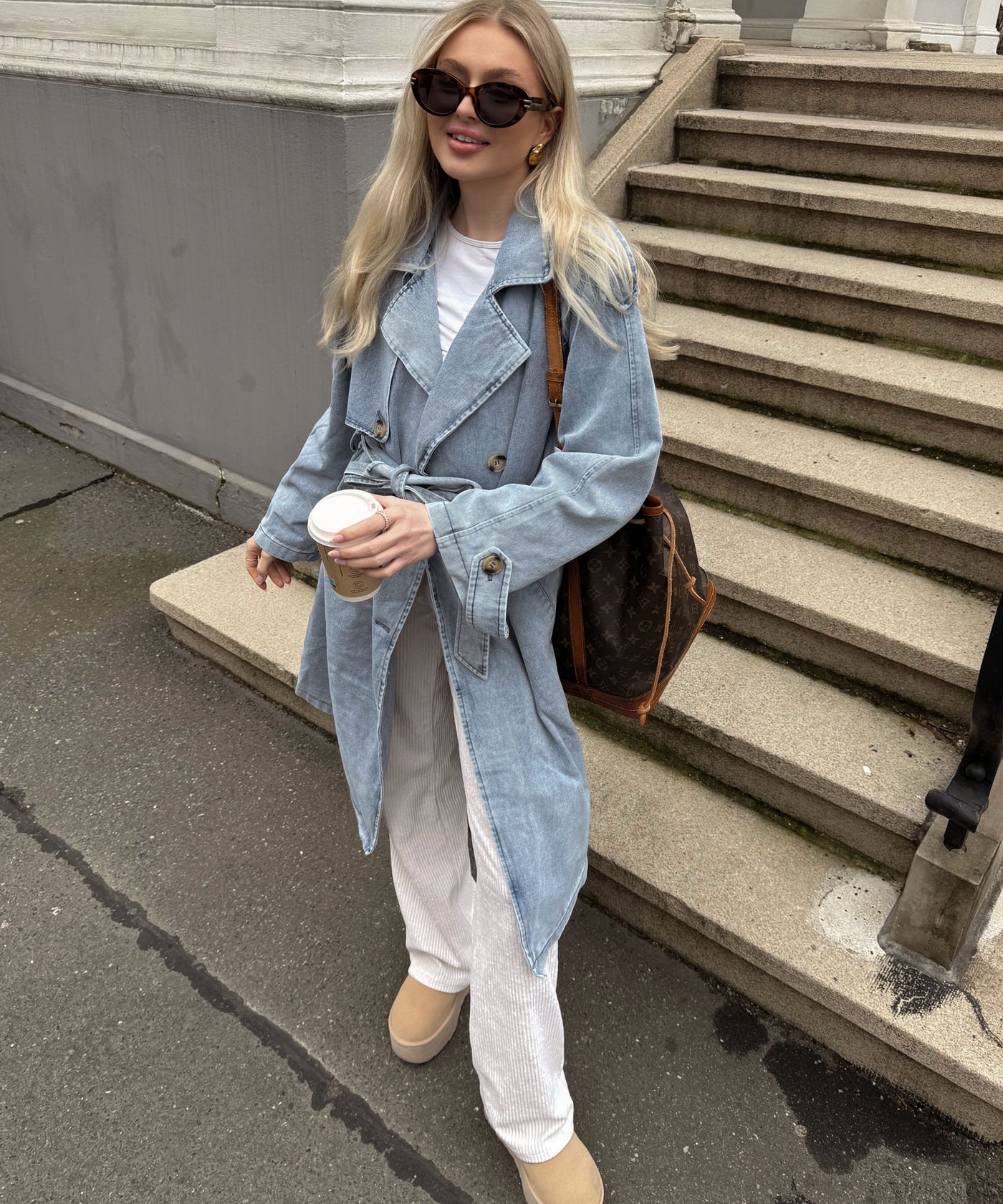 Jeans Trenchcoat Jeanna Hellblau  Ladypolitan ♡   