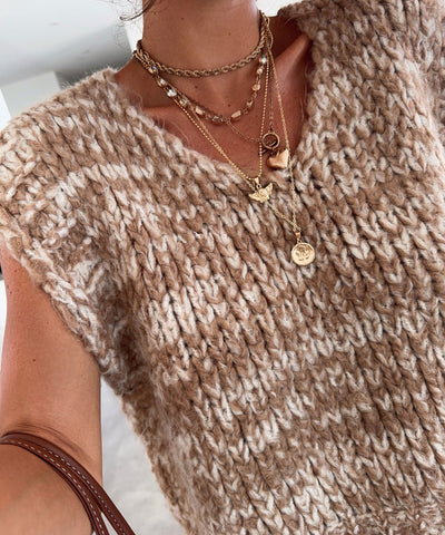 Strickshirt Clea Taupe Ladypolitan ♡