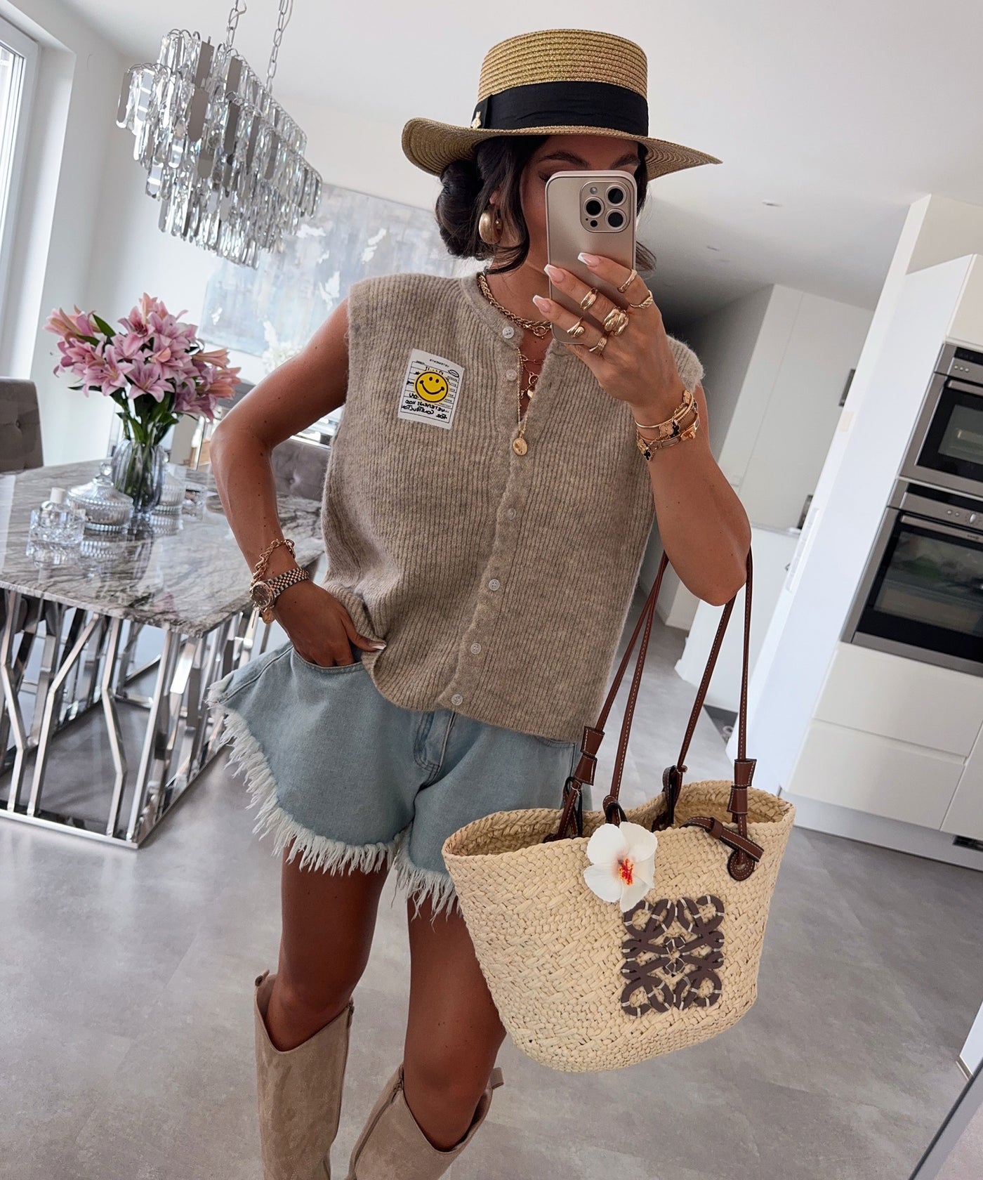 Weste Riula Taupe Ladypolitan ♡