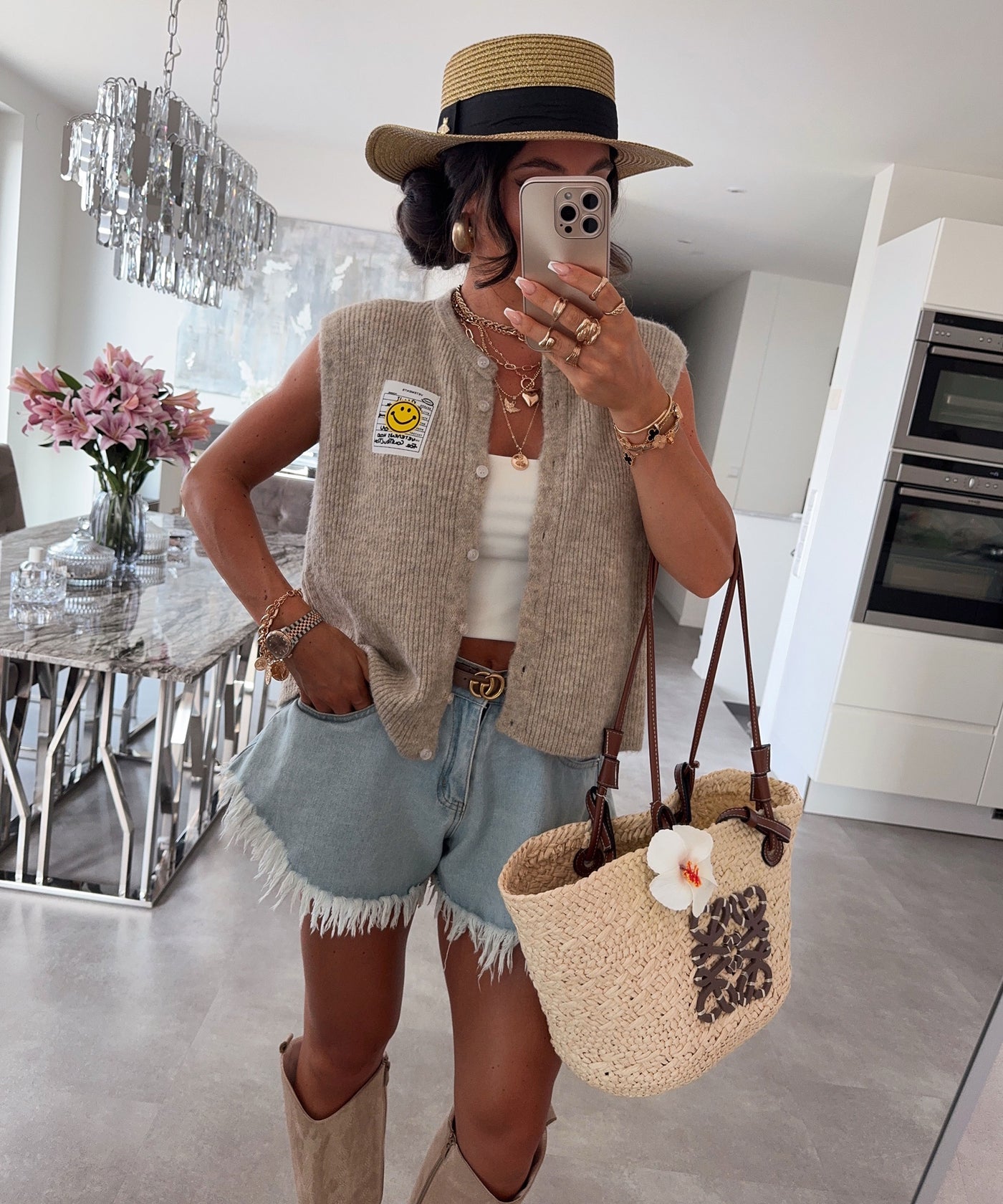 Weste Riula Taupe Ladypolitan ♡