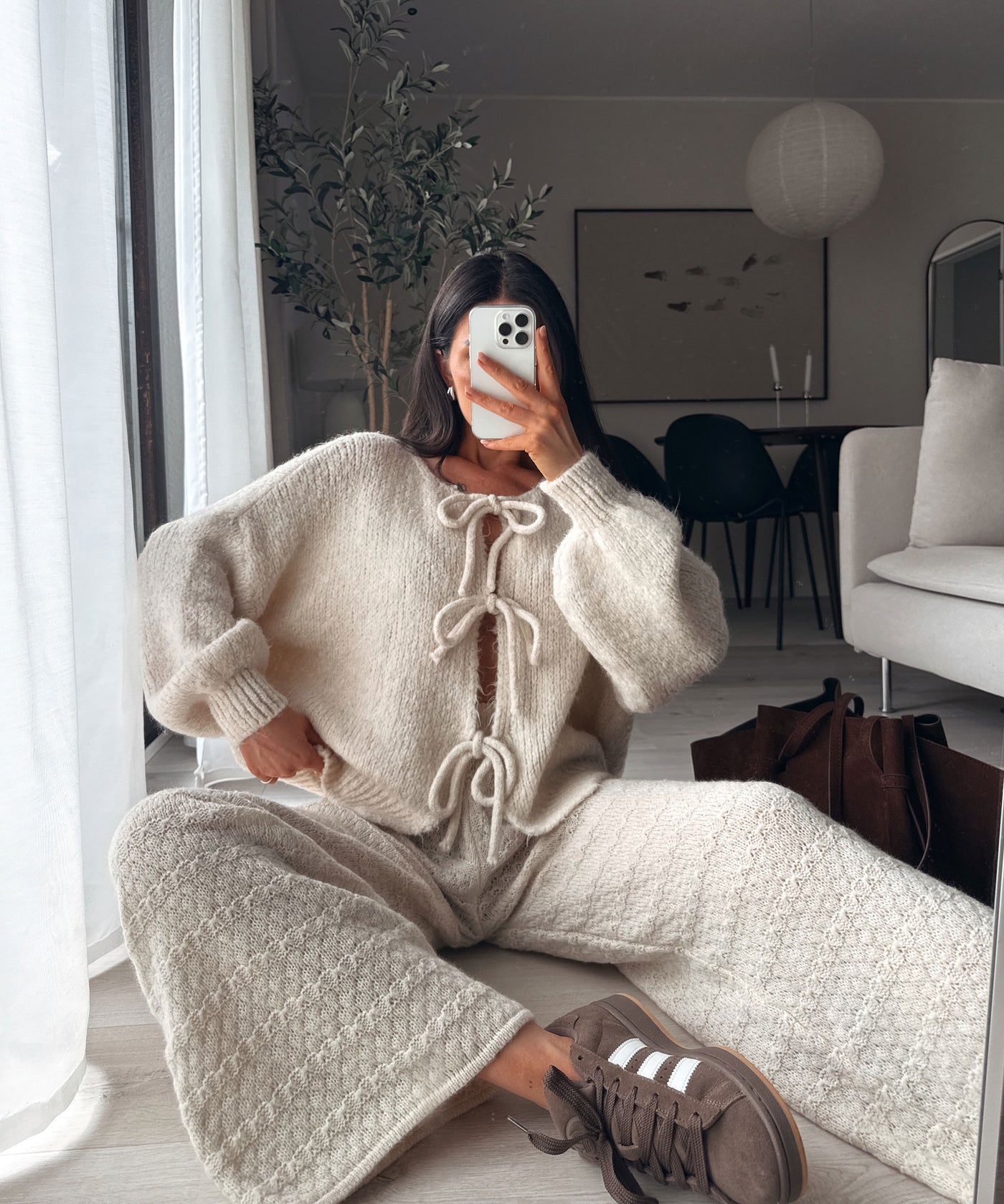 Cardigan Schleife Fia Beige