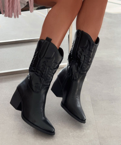 Cowboy Stiefel Selenay Schwarz Midi  Ladypolitan ♡   