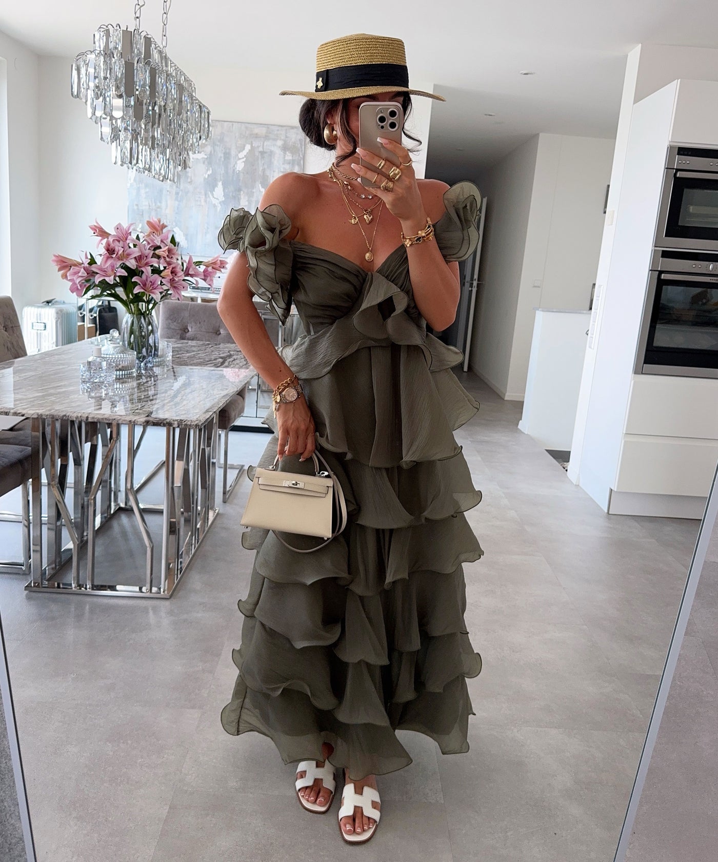 Maxi Kleid Solaya Khaki Ladypolitan ♡