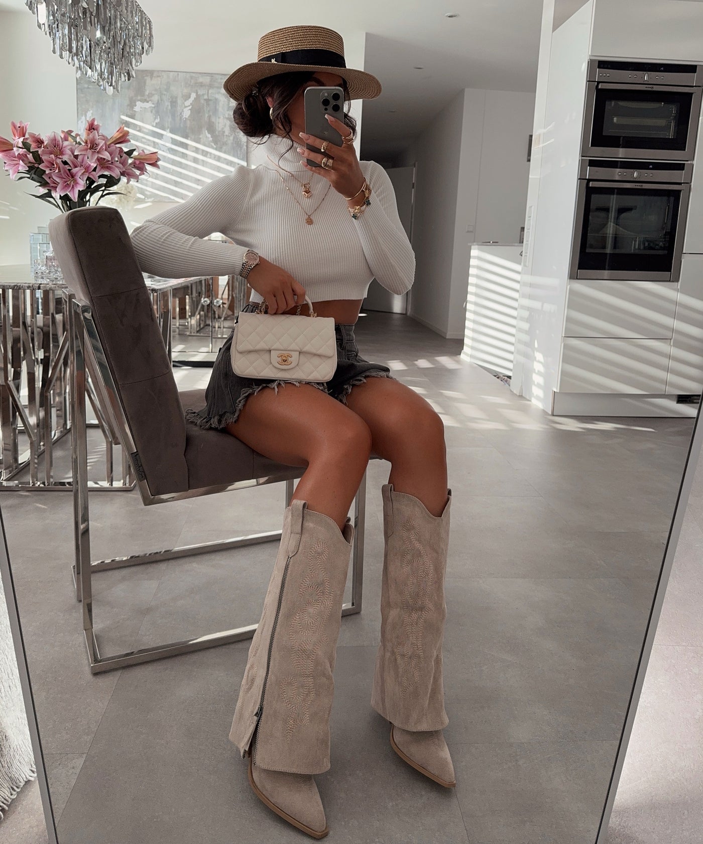 Cowboy Stiefel Lavinia Beige Ladypolitan ♡