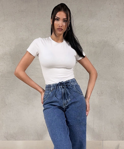 Stretch Balloon Jeans Riula Blau Ladypolitan ♡