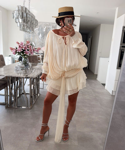 Mini Kleid Laisa Beige Ladypolitan ♡