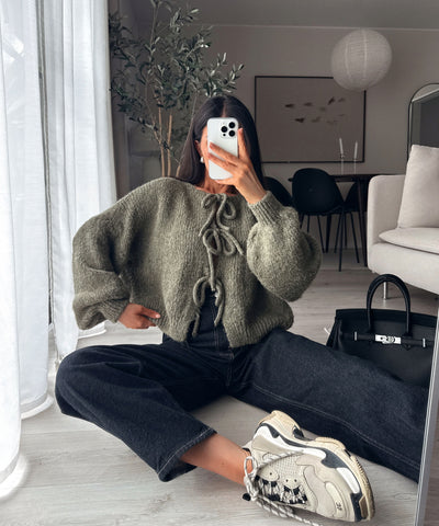 Cardigan Schleife Fia Khaki Ladypolitan ♡
