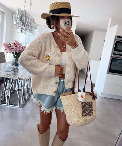 Boucle Cardigan Lalya Beige Ladypolitan ♡