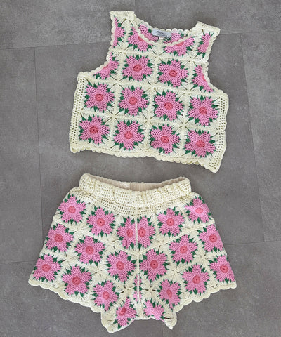 Häkel Shorts Nua Rosa Ladypolitan ♡