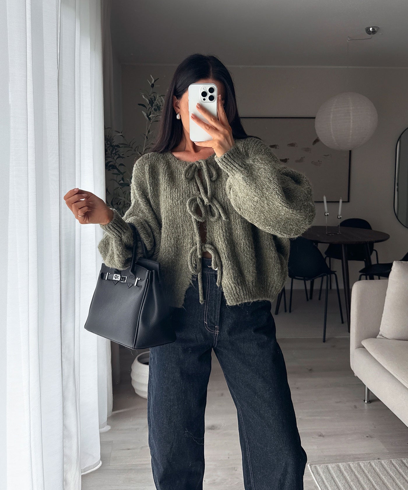 Cardigan Schleife Fia Khaki Ladypolitan ♡