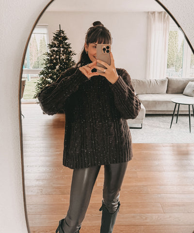 Rollkragen Pullover Vilena Braun