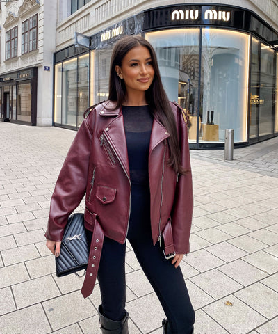 Lederjacke Valea Weinrot Ladypolitan ♡