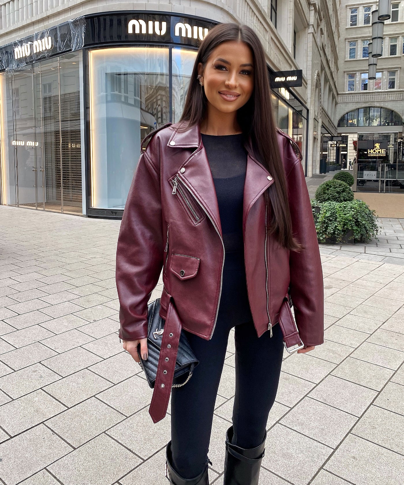 Lederjacke Valea Weinrot Ladypolitan ♡