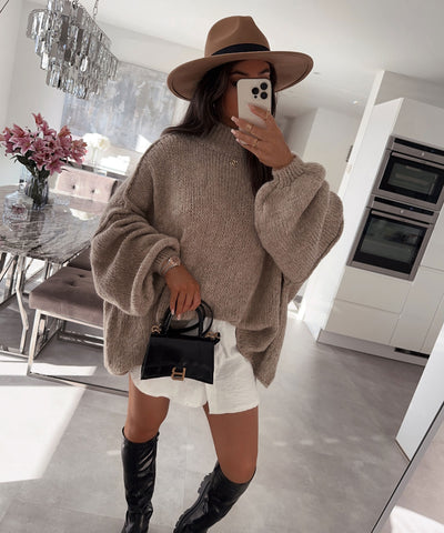 Oversize Pullover Nata Taupe