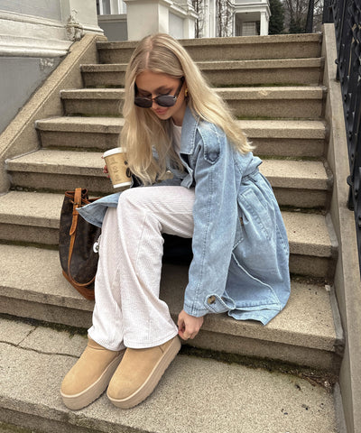 Jeans Trenchcoat Jeanna Hellblau