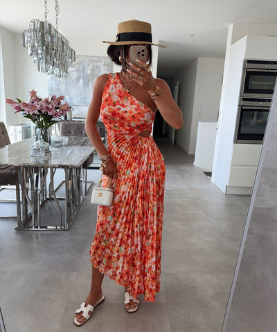 Kleid Zoraya Blume Orange Ladypolitan ♡