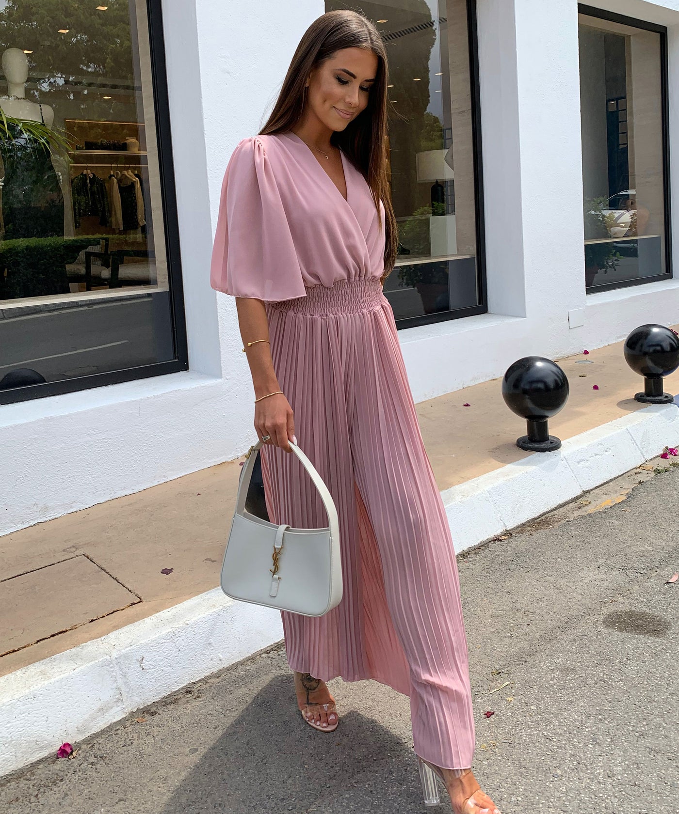 Pleated one-piece suit Ambre Rosa