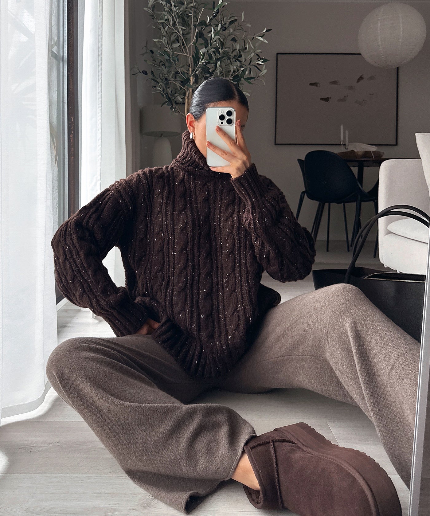 Rollkragen Pullover Vilena Braun Ladypolitan ♡