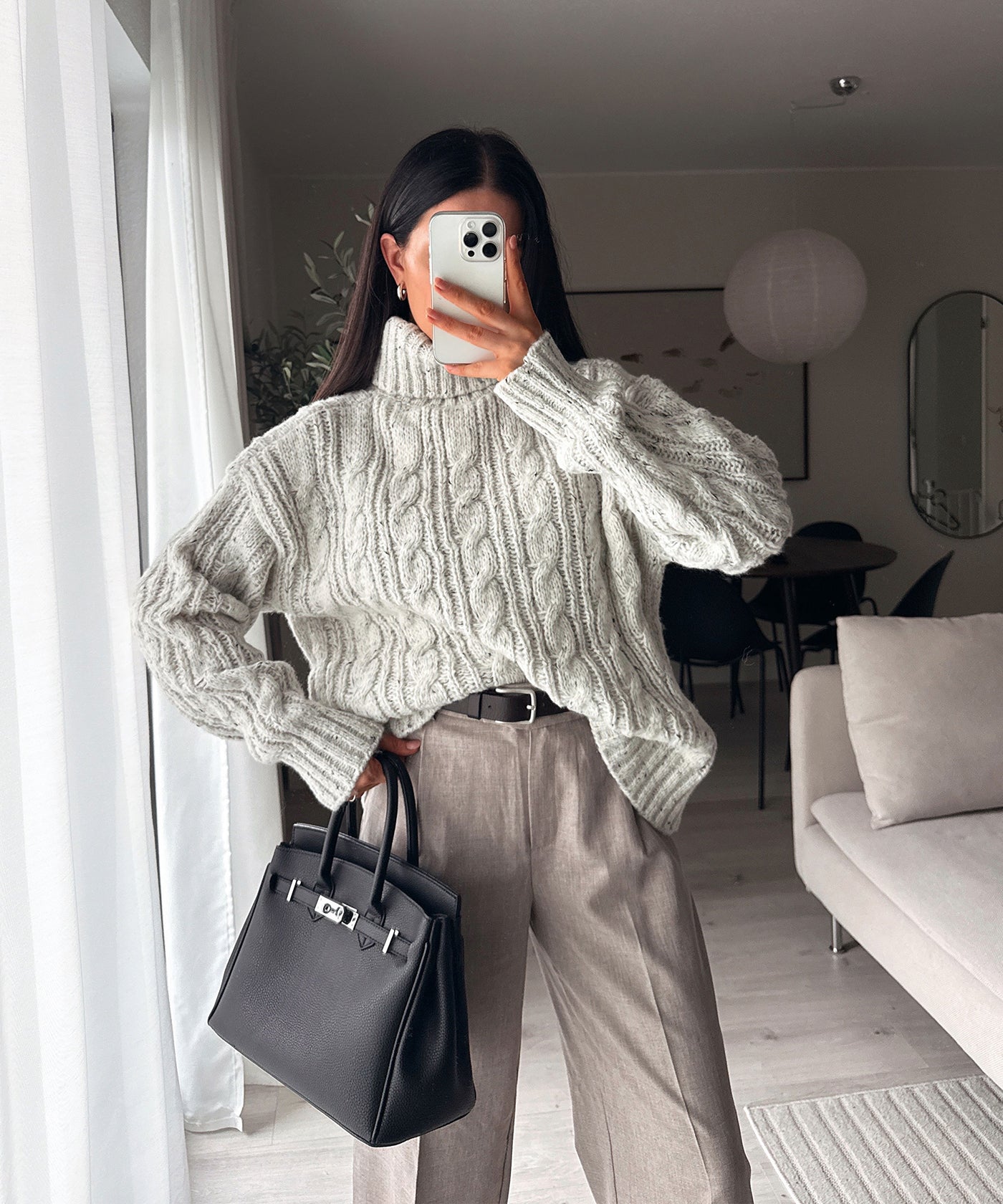 Rollkragen Pullover Vilena Creme