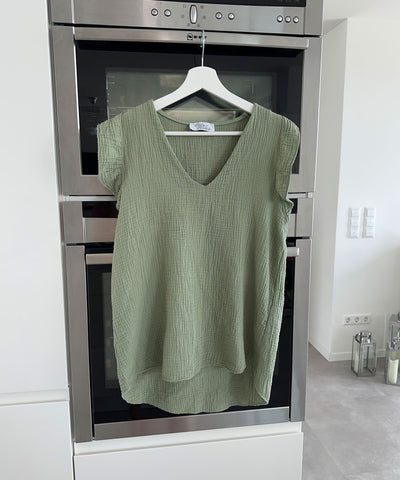 Musselin Top Lidia Matcha  Ladypolitan ♡   