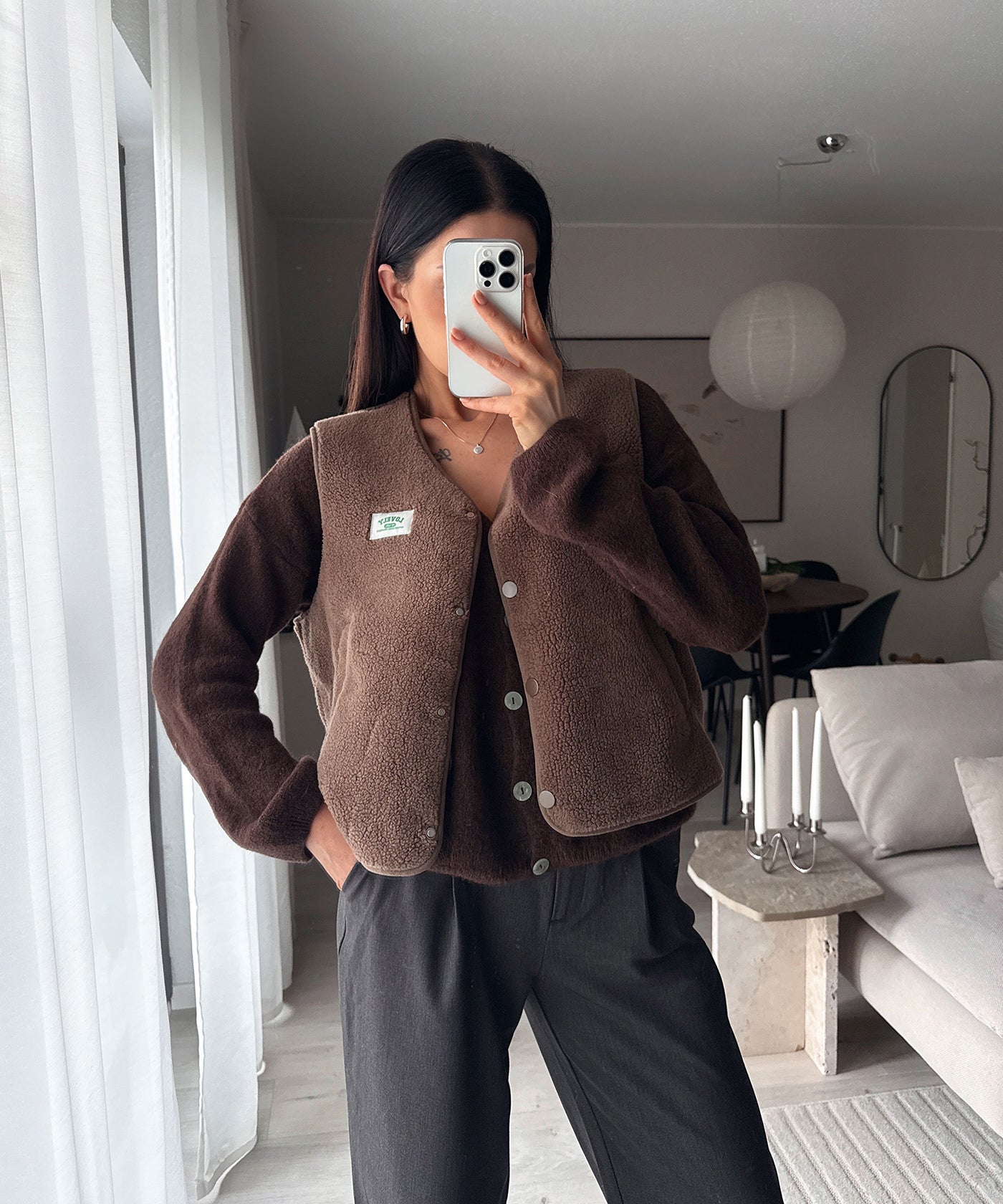 Teddy Weste Kalina Braun