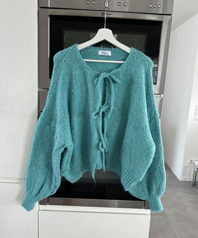 Cardigan Schleife Fia Türkis  Ladypolitan ♡   