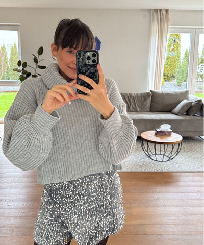 Rollkragen Pullover Yeni Hellgrau Ladypolitan ♡