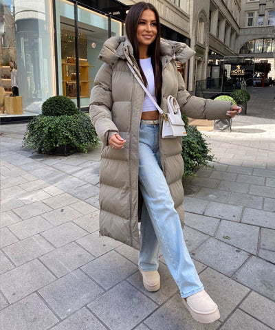 Oversize Jacke Addie Lang Taupe