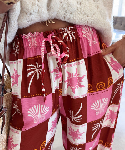 Hose Zaya Palme Rot Ladypolitan ♡