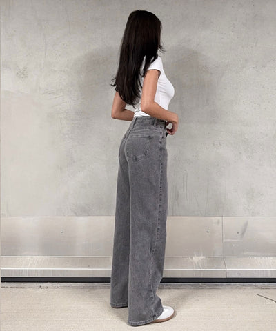 Stretch Straight Leg Jeans Galia Grau Ladypolitan ♡