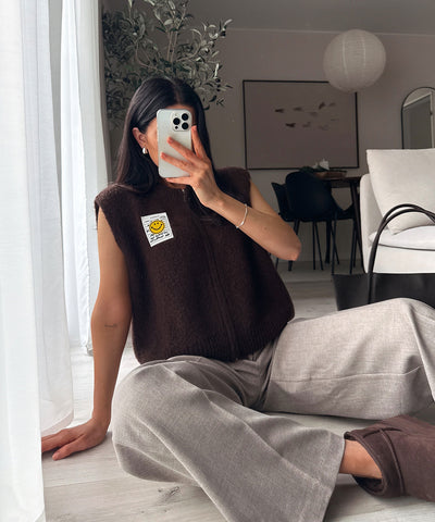 Zip Weste Smiley Naia Braun Ladypolitan ♡