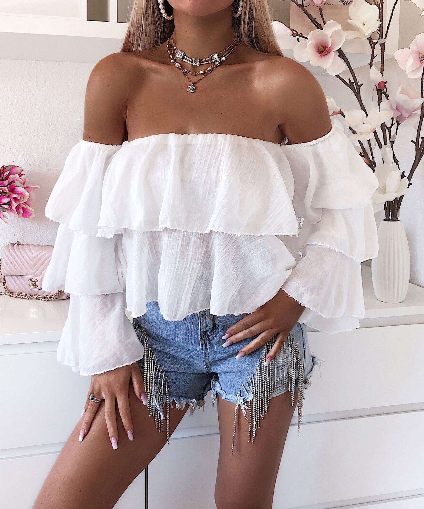 Bluse off shoulder  Ladypolitan - Fashion Onlineshop für Damen   