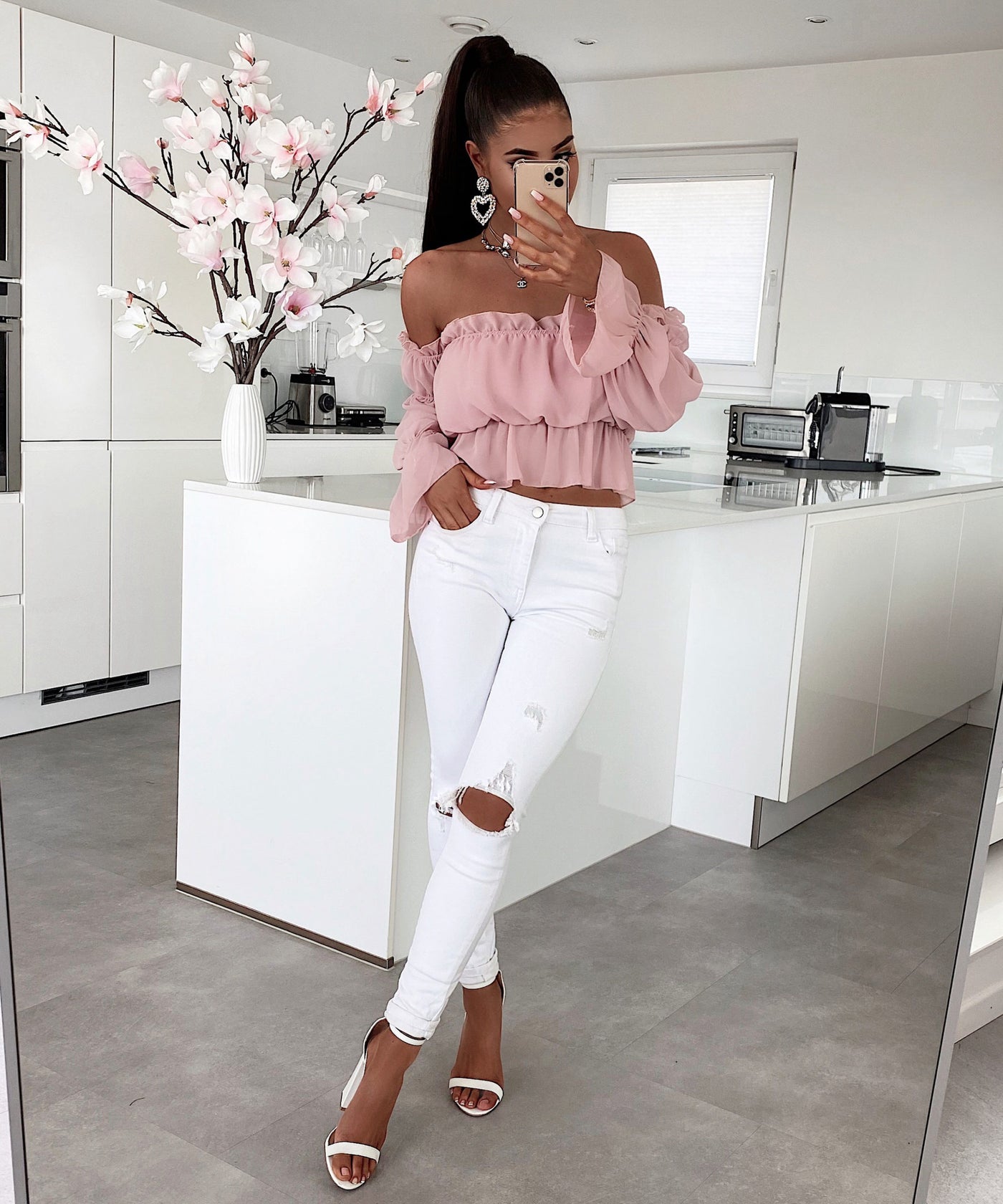 Bluse Crop Miley Rosa  Ladypolitan - Fashion Onlineshop für Damen   