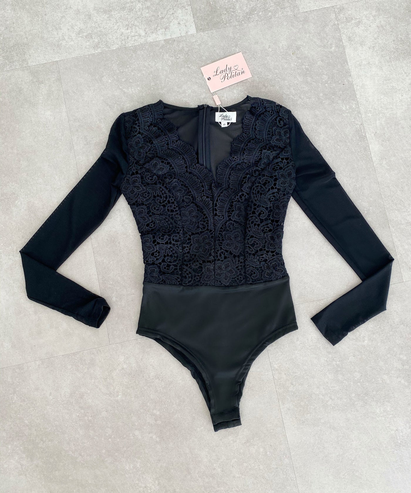 Body Emilia lang Schwarz  Ladypolitan - Fashion Onlineshop für Damen   