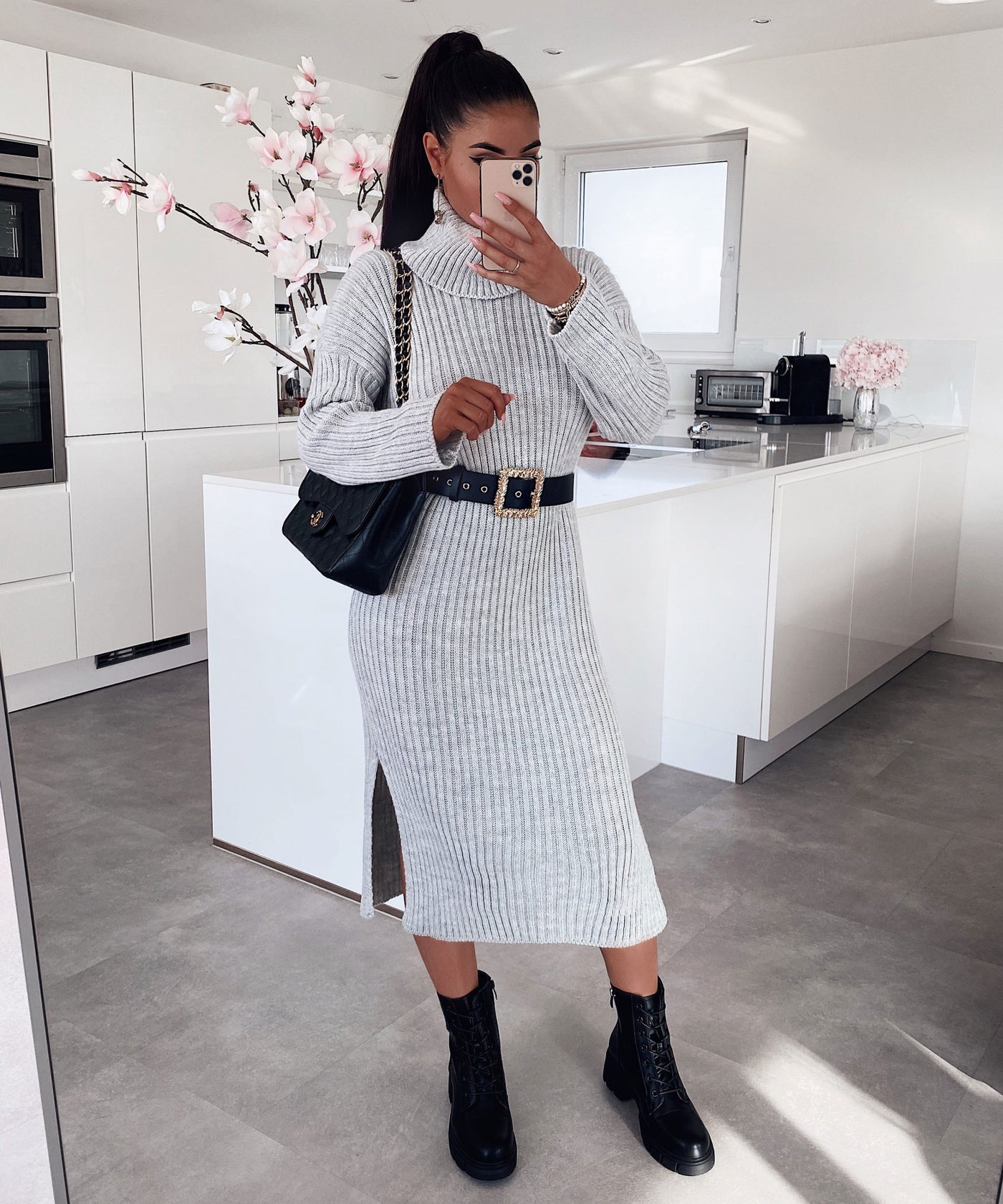 Knitted Dress Rowan Grey