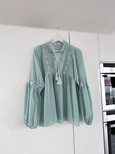 Bluse Paula Mint  Ladypolitan ♡   