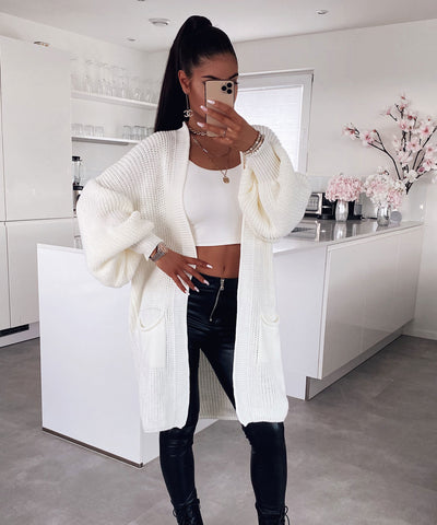 Cardigan Leilani Kurz Cremeweiß  Ladypolitan - Fashion Onlineshop für Damen   