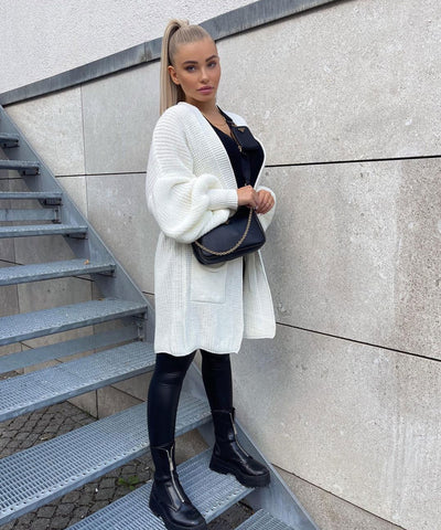 Cardigan Leilani Kurz Cremeweiß  Ladypolitan - Fashion Onlineshop für Damen   