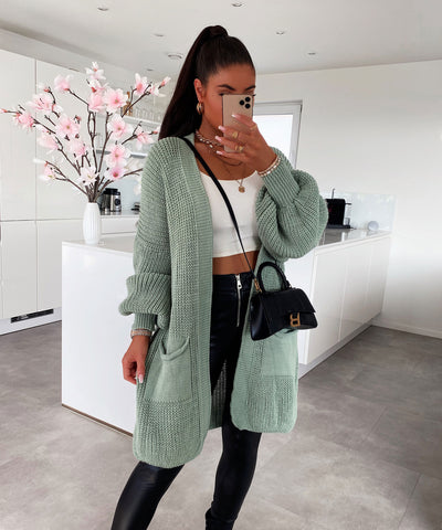 Cardigan Leilani Kurz Pistazie  Ladypolitan - Fashion Onlineshop für Damen   