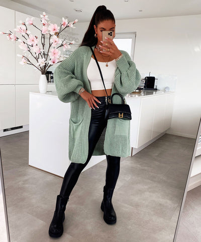 Cardigan Leilani Kurz Pistazie  Ladypolitan - Fashion Onlineshop für Damen   