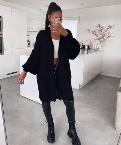 Cardigan Leilani Kurz Schwarz  Ladypolitan - Fashion Onlineshop für Damen   